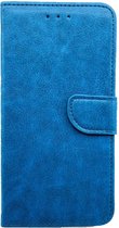 iPhone 12 Mini  Leren Wallet Hoesje Apple iPhone 12 Mini   - Blauw - 3 Pasjes - Leer - Geschikt voor iPhone 12 Mini  - Hoesje | Wallet | Bookcase | Cover | iPhone 12 Mini  Hoesje | iPhone 12 