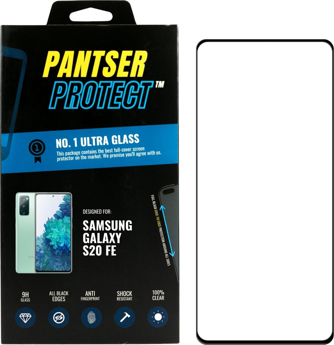 Pantser Protect ™ Case Friendly Screenprotector Geschikt voor Samsung Galaxy S20 FE (Fan Edition) - Premium glazen full-cover Pantserglas Protector - Tempered Glass Bescherm Glas