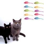 Make Me Purr Fluffy Muizen (10 stuks) - Kattenspeeltjes - Kattenspeelgoed - Speelgoed voor Katten - Kat Speeltje Muis - Kitten Speeltjes Muisjes