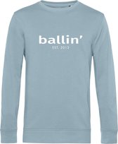 Heren Sweaters met Ballin Est. 2013 Basic Sweater Print - Blauw - Maat XXL