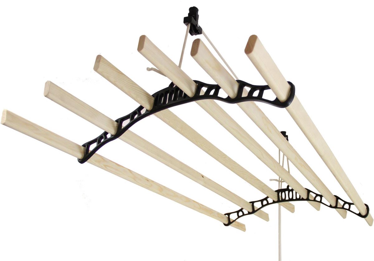 Droogrek Ophangbaar - Zwart - 2.4 meter - plafond wasrek