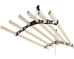 Droogrek Ophangbaar - Zwart - 2.4 meter - plafond wasrek