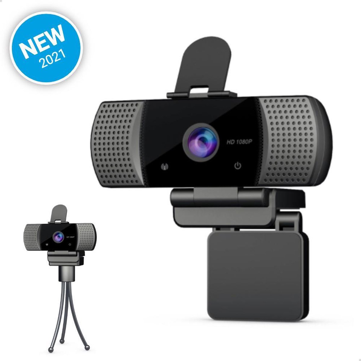 Mondio Webcam voor Pc met Microfoon - Full HD 1080P - Helder Beeld - Webcams - 2021 Vernieuwde Versie!