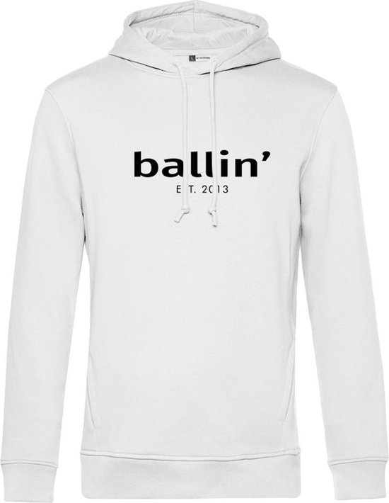 Heren Hoodies met Ballin Est. 2013 Basic Hoodie Print - Wit - Maat XL