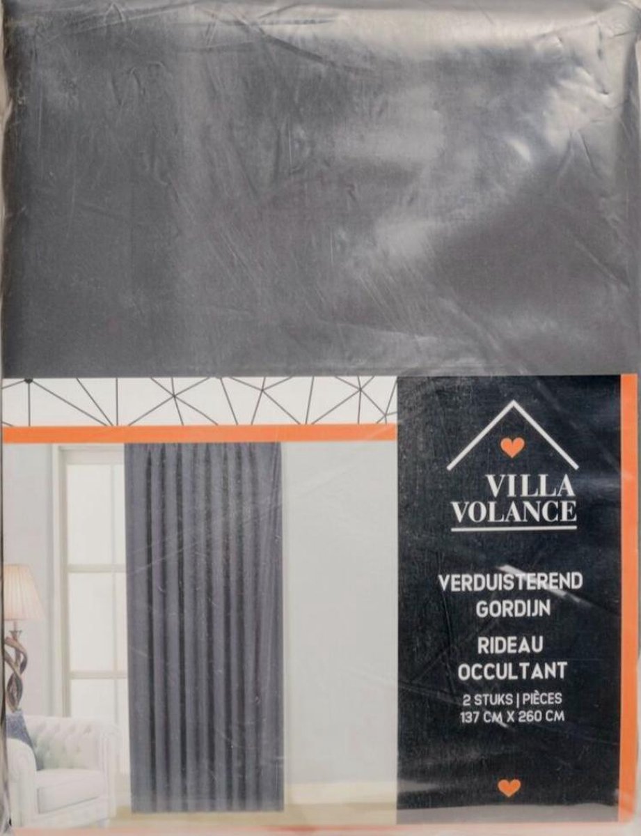 banner Beeldhouwer personeelszaken Villa Violance - Verduisterend gordijn - 2 stuks - 137 x 260 CM | bol.com