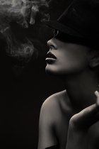 Smoking girl 180 x 120  - Dibond