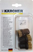 Karcher borstelset - 3 stuks - messing borsteltjes stoomreiniger origineel karcher oa. K1100, K1201, K1501, K1701