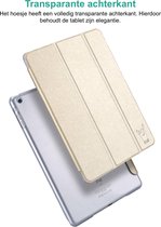 Hoes geschikt voor Apple iPad Mini 1 / 2 / 3 - Luxe Champagne Goud Leren Hoesje Smart Cover - Book Case Retro (Flip Cover) - Bescherming voor Voor- en Achterkant (Gold en Leer)