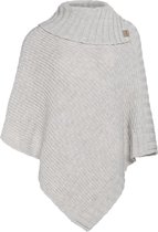 Poncho tricoté Nicky de Knit Factory - Beige - Taille unique