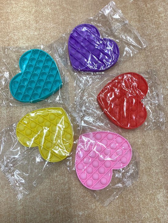 Push pop bubble Pop it fidget toys Tiktok DIVERSE KLEUREN HARTJES