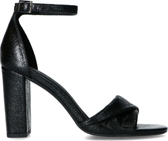 Sacha - Dames - Zwarte sandalen met hoge hak - Maat 38 | bol.com