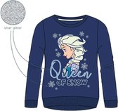 Frozen sweater - blauw - Maat 128 / 8 jaar
