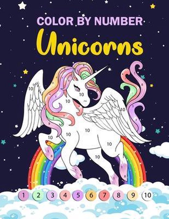 Color by Number Unicorns, Ellie Coloring Books 9798574051009 Boeken