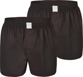 MG-1 Wijde Boxershorts Heren 2-Pack Zwart Uni - Maat XXL - Losse boxershort heren