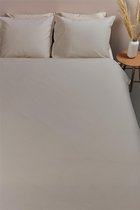 Ambiante Cotton Uni Dekbedovertrek - Tweepersoons - 200x200/220 cm - Taupe