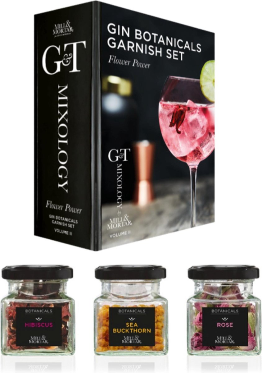 Goedkoopste Mill & Mortar Flower Power - 3x florale gin botanicals