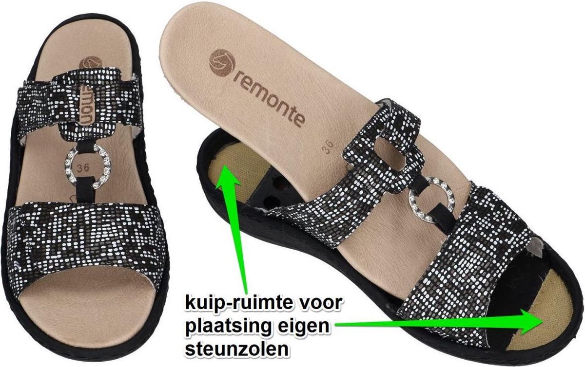 Regeneratie postzegel Grondig Remonte -Dames - zwart - slippers & muiltjes - maat 38 | bol.com