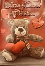 Maxi XXL valentijnskaart 3d - When I think of love...