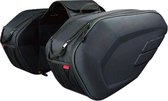 Motor Koffer - Saddle Bag - Zijkoffers Motor Zadeltas - Zwart - Oxford Materiaal - Zadelbevestiging - Bagage Motor Koffers - Inhoud 36 tot 58 Liter - Inclusief Regenhoes