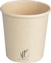 50 x tasse à soupe jetable bol à soupe papier bambou / PE, 450 ml, 16 oz | Eko à emporter durable Horeca Festival Fête Birthday Catering jetable