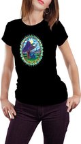 Paddo heaven - T-shirt - Dames - Maat L - Zwart