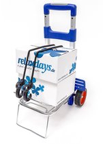 Bol.com Relaxdays steekwagen 30 kg - steekkar inklapbaar - transportkar compact - verstelbaar aanbieding