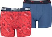 Puma - Boys Alpha Print Boxer - Rood - Kinderen - maat  164