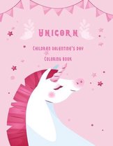 Unicorn Children valentine's day coloring book