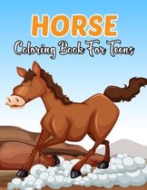 Horse Coloring Book for Teens