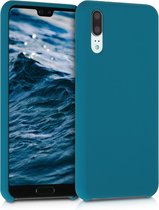 kwmobile telefoonhoesje voor Huawei P20 - Hoesje met siliconen coating - Smartphone case in mat turquoise