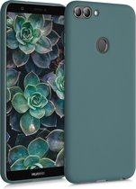 kwmobile telefoonhoesje geschikt voor Huawei Enjoy 7S / P Smart (2017) - Hoesje voor smartphone - Back cover in blauwgroen