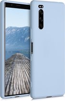 kwmobile telefoonhoesje voor Sony Xperia 5 - Hoesje voor smartphone - Back cover in mat lichtblauw