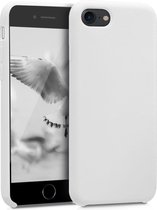 kwmobile telefoonhoesje voor Apple iPhone SE (2022) / SE (2020) / 8 / 7 - Hoesje met siliconen coating - Smartphone case in wit