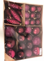 Kerstballen Set - Paars - 31pcs - H&S