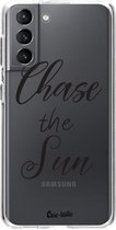 Casetastic Samsung Galaxy S21 4G/5G Hoesje - Softcover Hoesje met Design - Chase The Sun Print