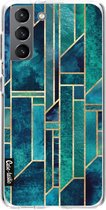 Casetastic Samsung Galaxy S21 4G/5G Hoesje - Softcover Hoesje met Design - Blue Skies Print