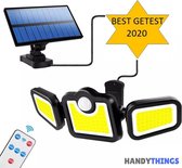 Krachtige 171 LED Solar Wandlamp Buiten met Afstandsbediening - Solar Buitenverlichting met Bewegingssensor - Solar Tuinverlichting op Zonne-energie - Security Light - Schijnwerper - Floodlig