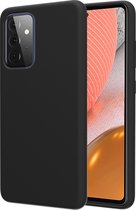 Azuri liquid silicon hoesje voor Samsung Galaxy A72 - Zwart