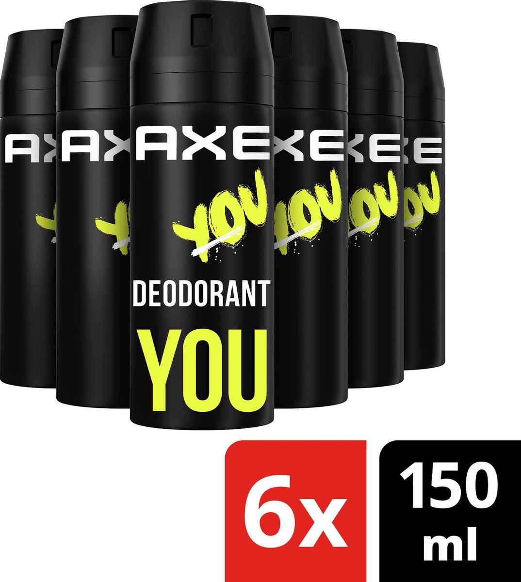 Goedkoopste AXE Deodorant Bodyspray - You - met een onweerstaanbare geur - 6 x 150 ml