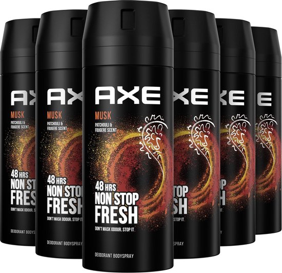 Axe Musk Bodyspray Deodorant - 6 x 150 ml - Voordeelverpakking | bol.com