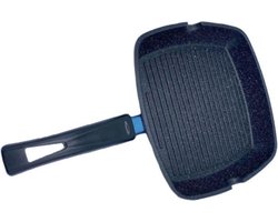 Grillpan| Steakpan voor gas, inductie en elektrische kookplaat| 28cm - PFAS-vrij