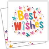 Mystery Card Best Wishes - (Beste wensen) - Kaart met geheime boodschap