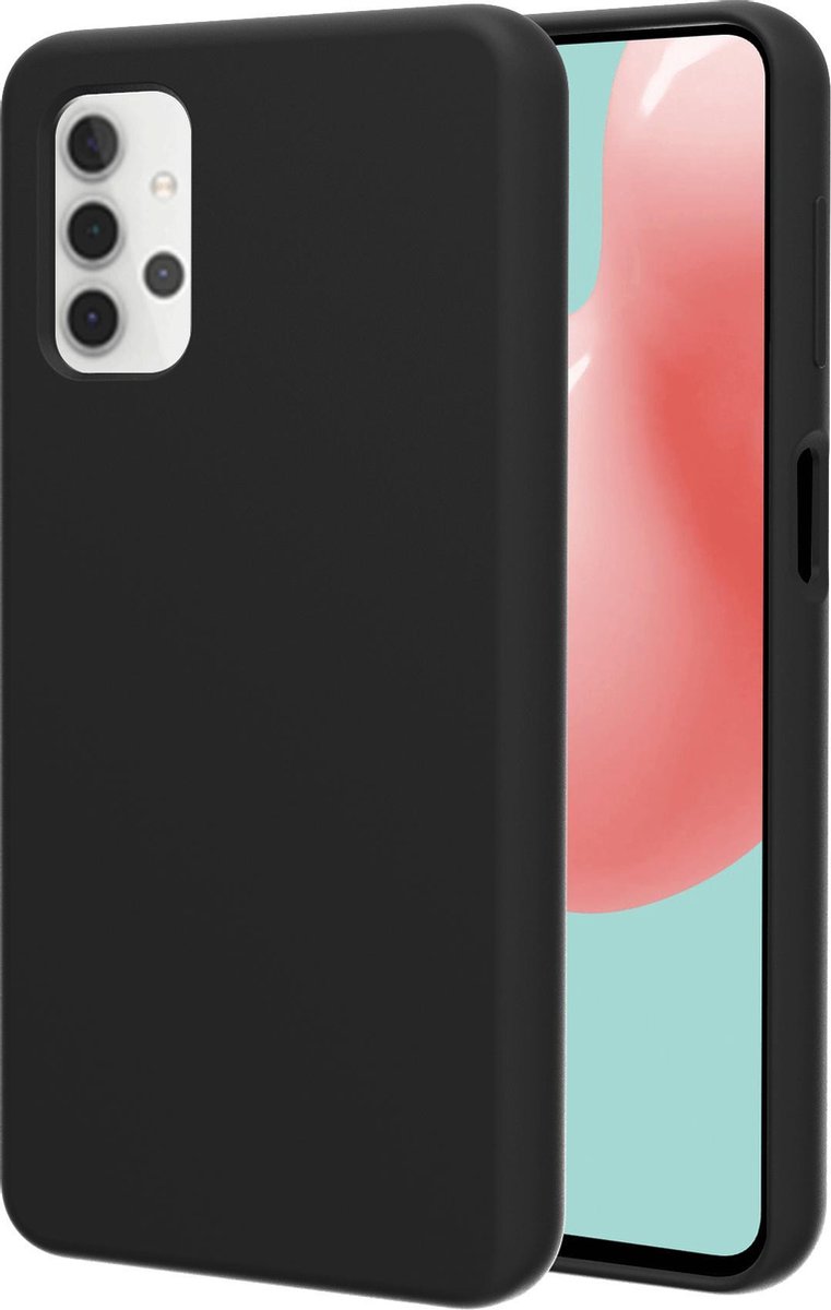 Azuri Samsung Galaxy A32 hoesje - Siliconen backcover - Zwart