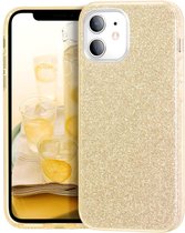Apple iPhone 12 Backcover - Goud - Glitter Bling Bling - TPU case