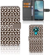 Bookcase Nokia 3.4 Hoesje Aztec Brown