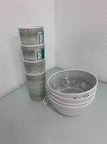 Melamine bakjes en bekers - 8 stuks