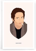 Walljar - Hank Moody - Muurdecoratie - Poster