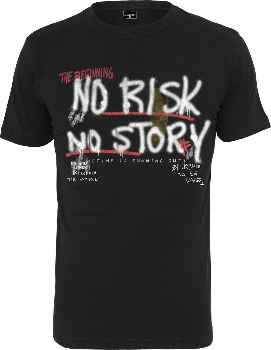 Mister Tee No Risk No Story Heren Tshirt 2XL Zwart