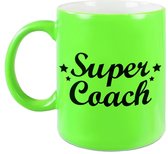Super coach tekst mok - trainer cadeau mok / beker - 330 ml - verjaardag / overwinning / bedankt kado mok