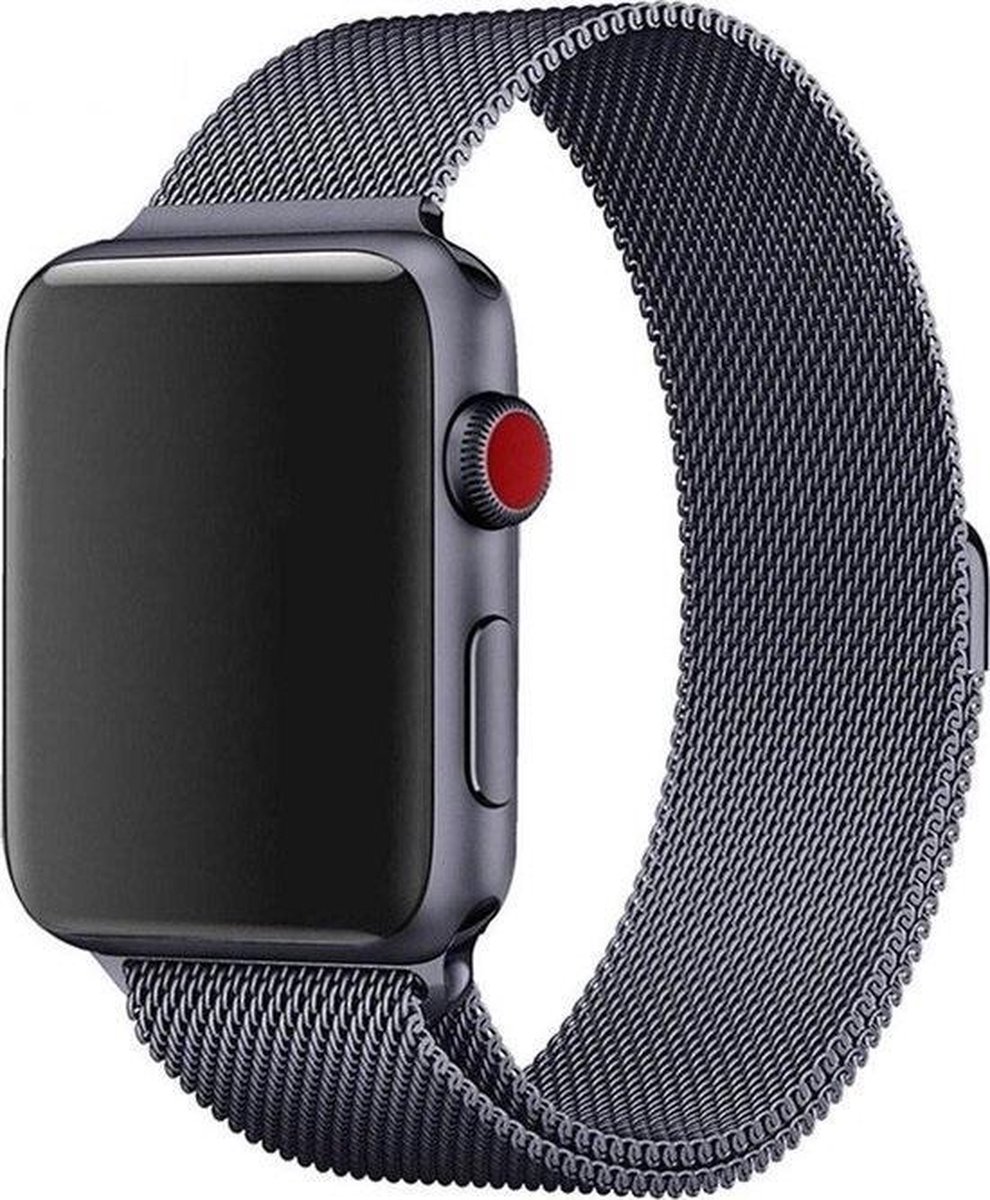 Milanese Loop Armband bandje geschikt voor Apple Watch Series 1/2/3/4/5 42/44 MM iWatch Milanees Horloge Band - Space grey